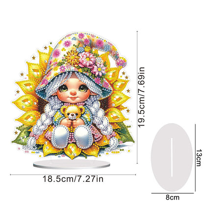 Flower Girl Diamond Painting Tabletop Ornaments Kit 5D DIY Diamond Art Decors