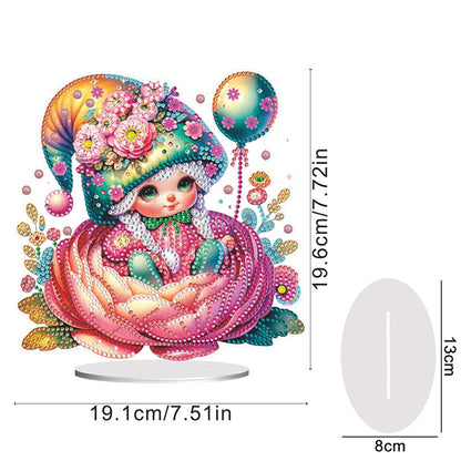 Flower Girl Diamond Painting Tabletop Ornaments Kit 5D DIY Diamond Art Decors