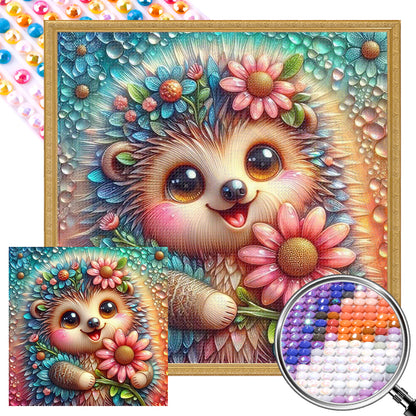 Cute Hedgehog - Full AB Round Drill Diamond Painting 30*30CM