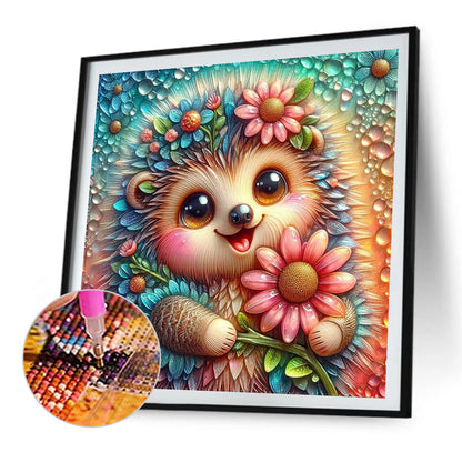 Cute Hedgehog - Full AB Round Drill Diamond Painting 30*30CM