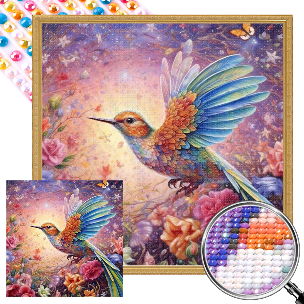 Hummingbird - Full AB Round Drill Diamond Painting 30*30CM