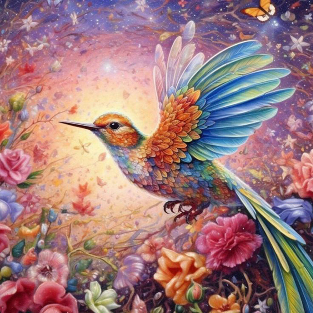 Hummingbird - Full AB Round Drill Diamond Painting 30*30CM