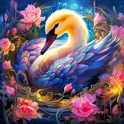 Swan - Full AB Round Drill Diamond Painting 30*30CM