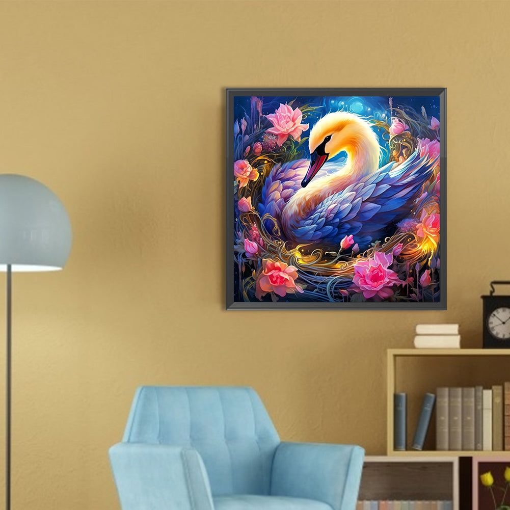 Swan - Full AB Round Drill Diamond Painting 30*30CM