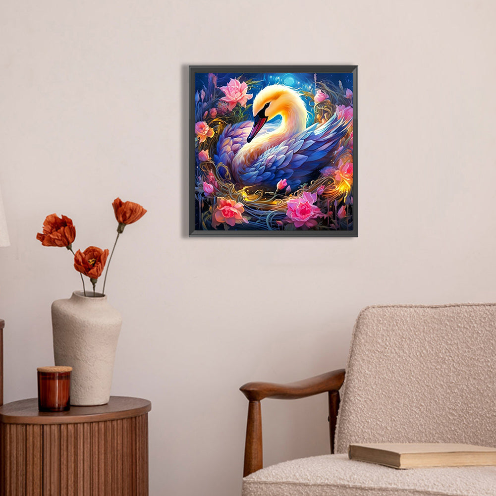 Swan - Full AB Round Drill Diamond Painting 30*30CM