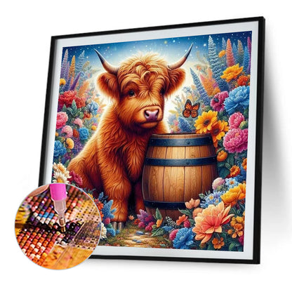 Highland Cattle - Full AB Round Drill Diamond Painting 30*30CM