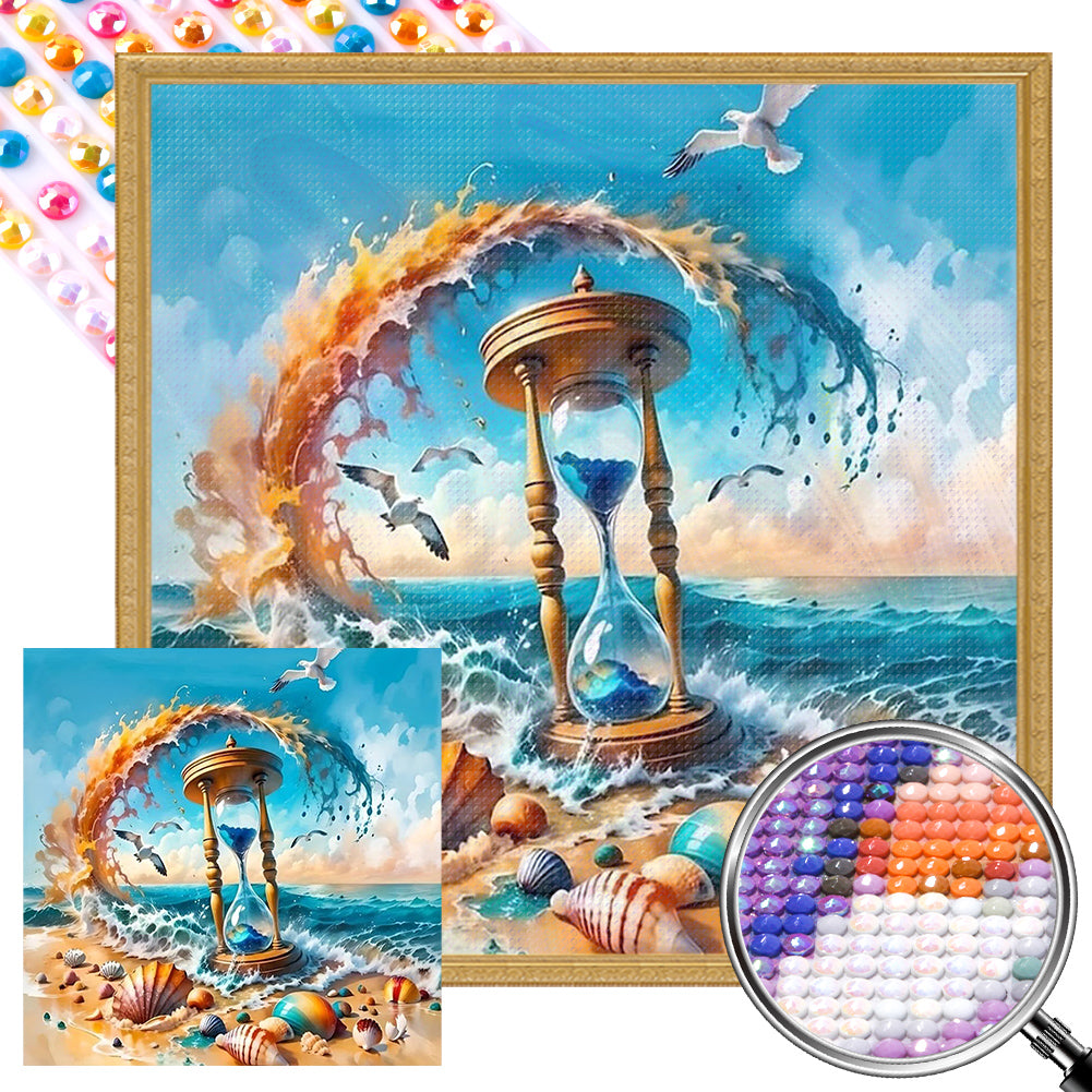 Time Hourglass - Full AB Round Drill Diamond Painting 40*40CM