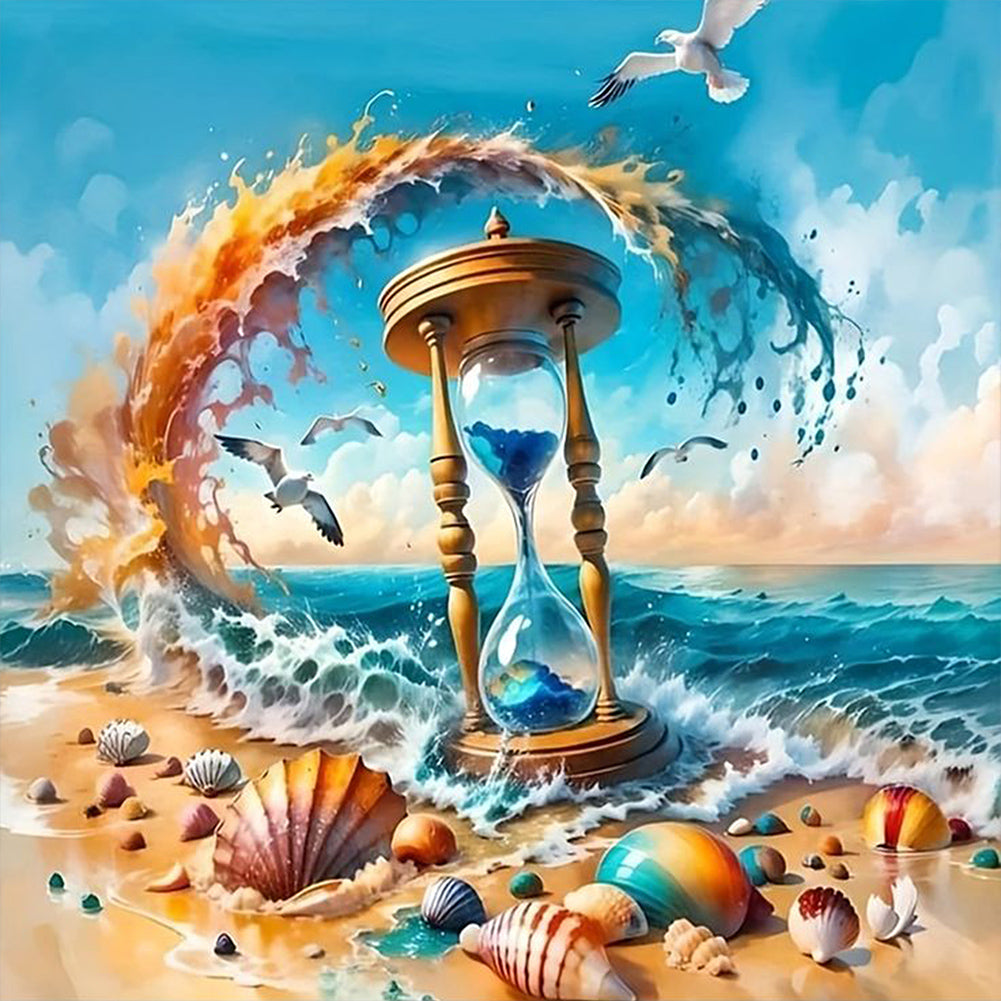 Time Hourglass - Full AB Round Drill Diamond Painting 40*40CM