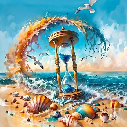 Time Hourglass - Full AB Round Drill Diamond Painting 40*40CM