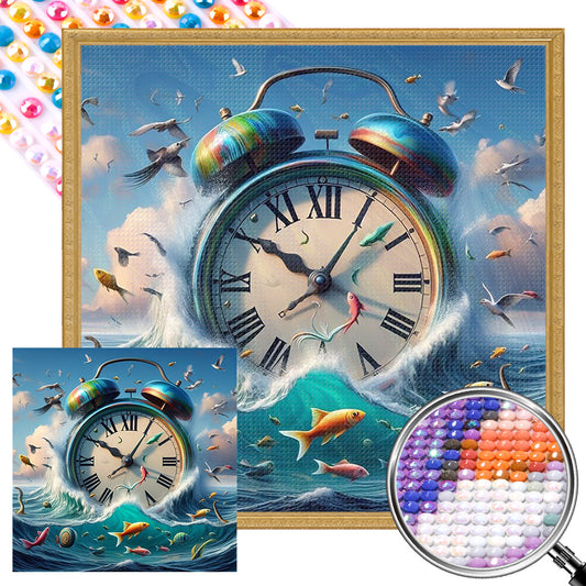 Alarm Clock In Water - Full AB Round Drill Diamond Painting 40*40CM