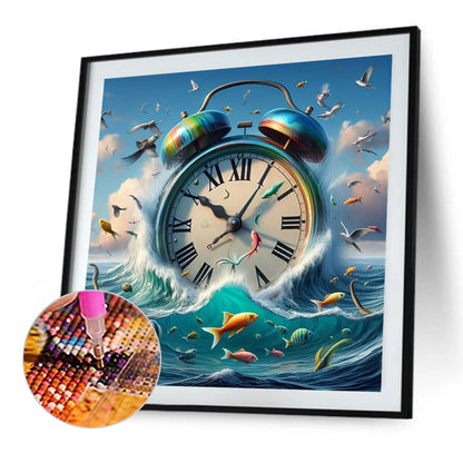 Alarm Clock In Water - Full AB Round Drill Diamond Painting 40*40CM