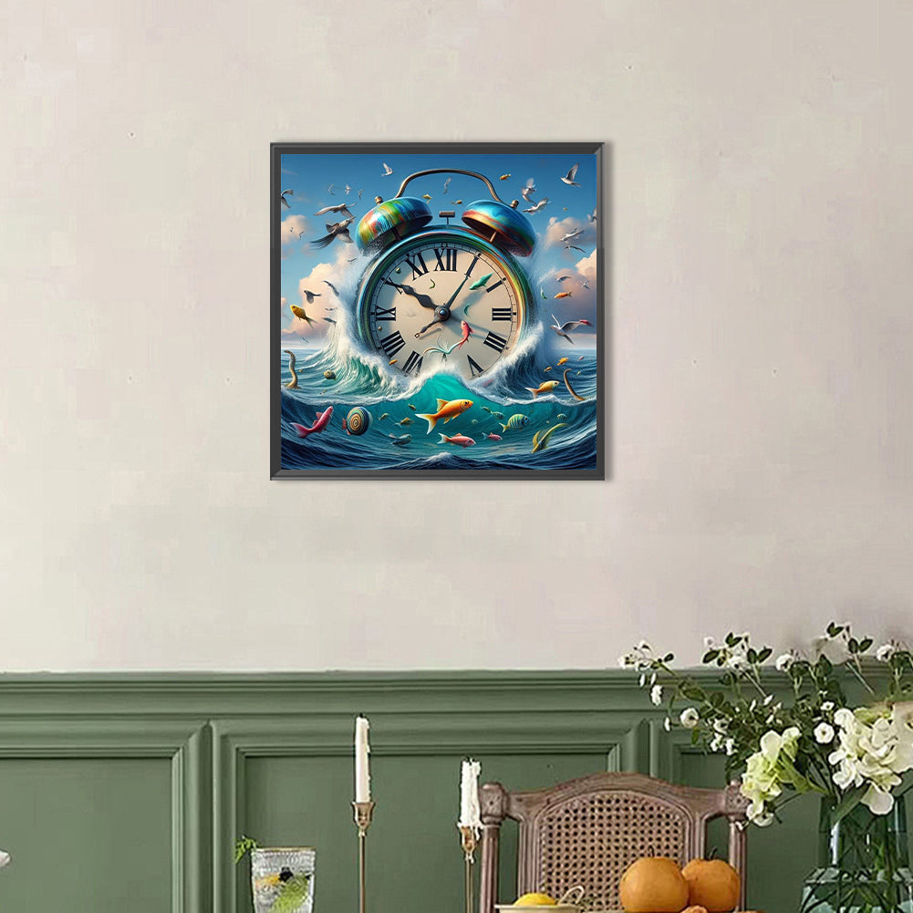 Alarm Clock In Water - Full AB Round Drill Diamond Painting 40*40CM