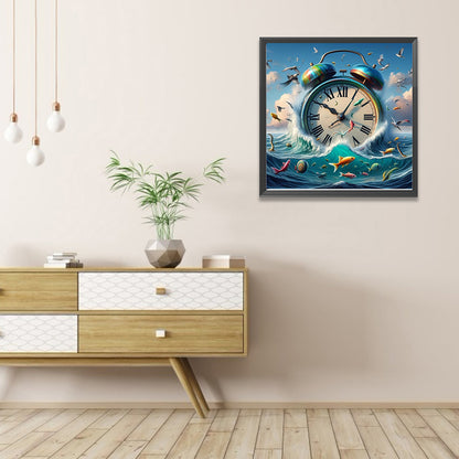 Alarm Clock In Water - Full AB Round Drill Diamond Painting 40*40CM