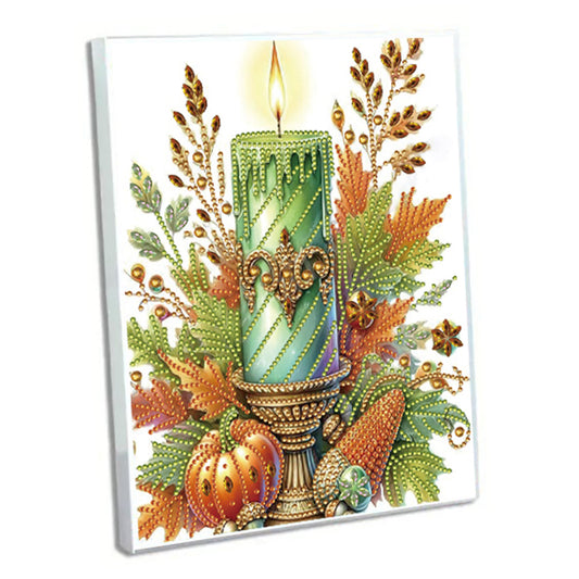 Diamond Embroidery Notebook 60 Pages for Home Office Art Drawing (Candle)