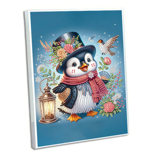 Diamond Embroidery Notebook 60 Pages for Home Office Art Drawing (Penguin 1)