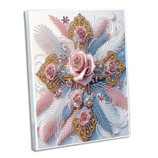 Diamond Embroidery Notebook 60 Pages for Home Office Art Drawing (Cross)