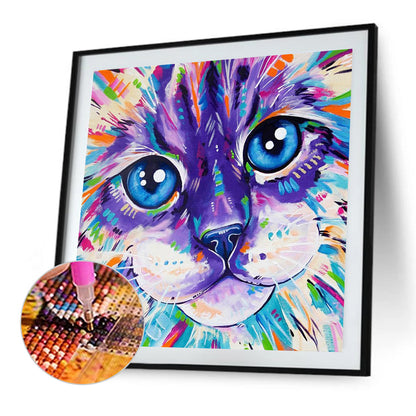 Cat - Full AB Square Drill Diamond Painting 30*30CM