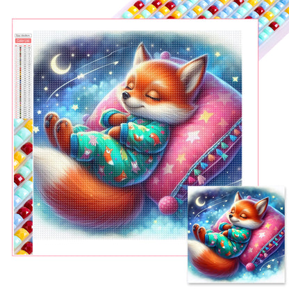 Sleeping Little Fox - Full Square Drill Diamond Painting 30*30CM