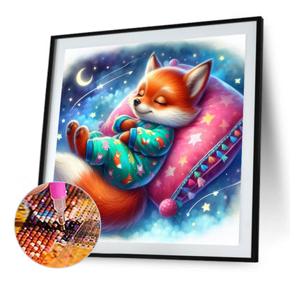 Sleeping Little Fox - Full Square Drill Diamond Painting 30*30CM