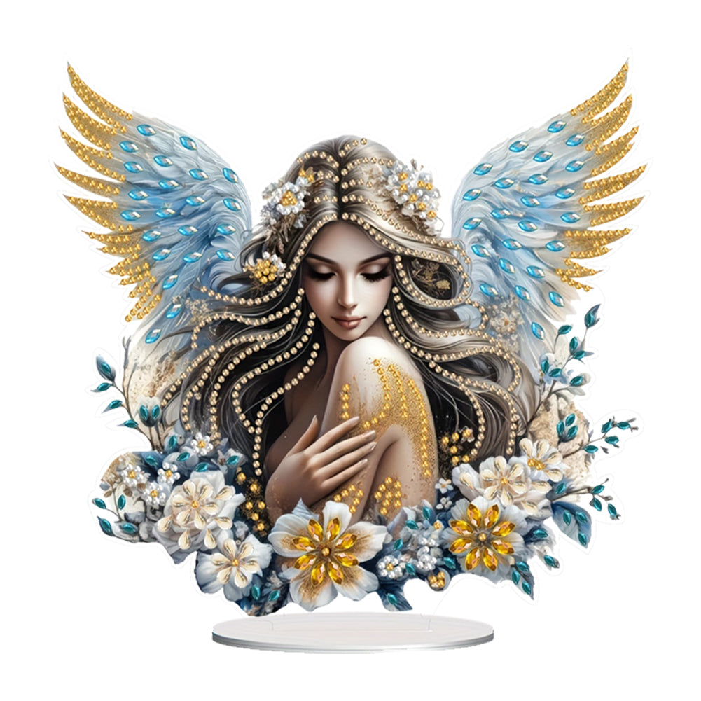 Angel Girl Desktop Diamond Painting Art Kits DIY Rhinestones Tabletop Ornaments