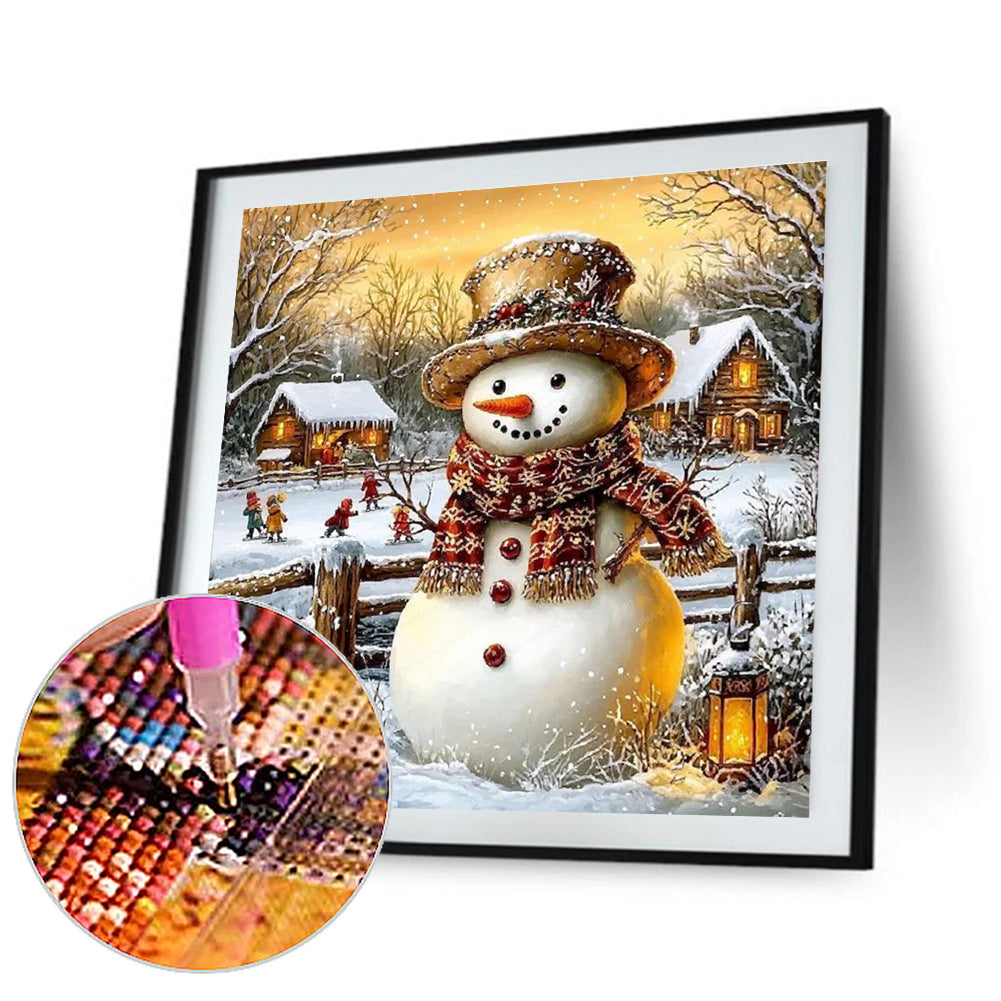 Snowman - Full Round Drill Diamond Painting 30*30CM