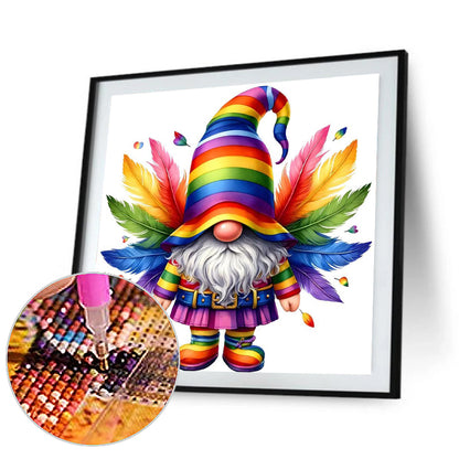 Colorful Feather Goblin - Full Round Drill Diamond Painting 30*30CM