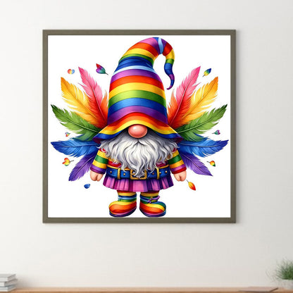 Colorful Feather Goblin - Full Round Drill Diamond Painting 30*30CM