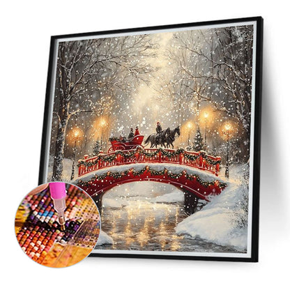 Snow Bridge - Full Round Drill Diamond Painting 30*30CM