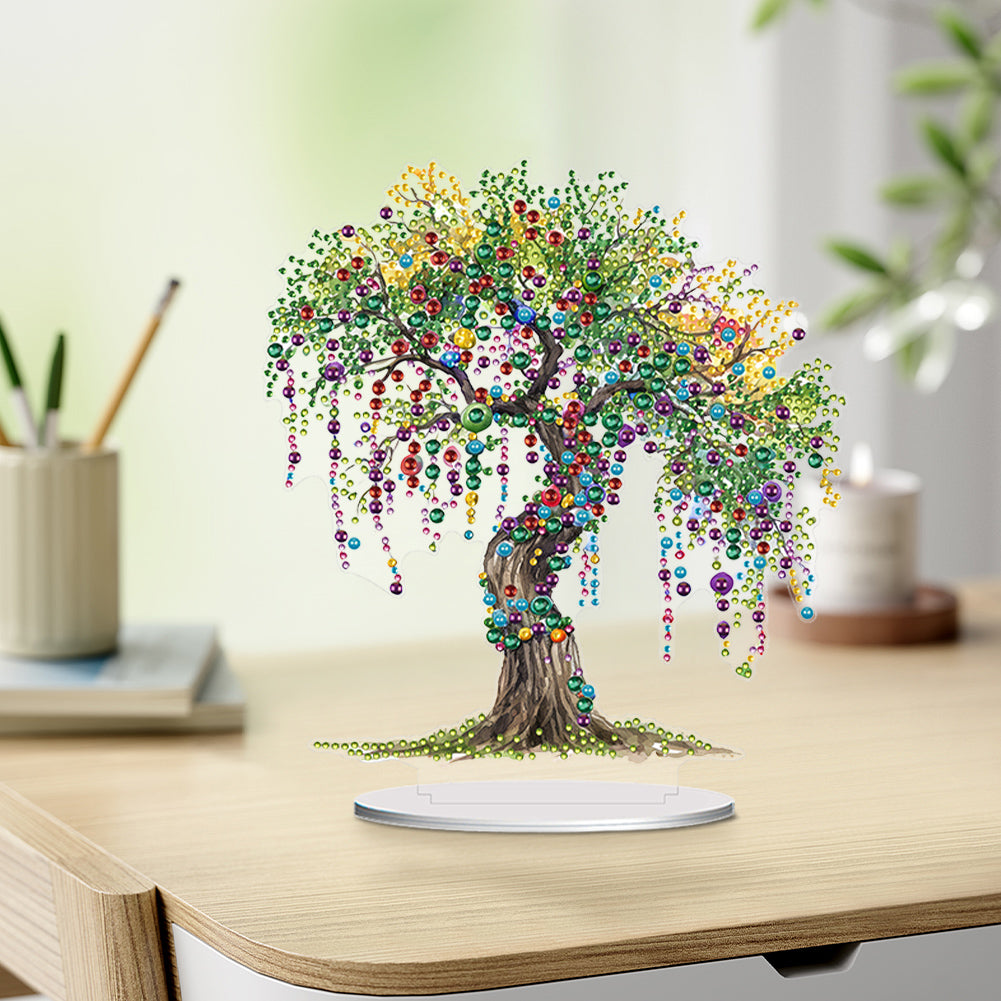 Acrylic Special Shaped Tree of Life DIY Diamond Art Tabletop Decor for Beginner