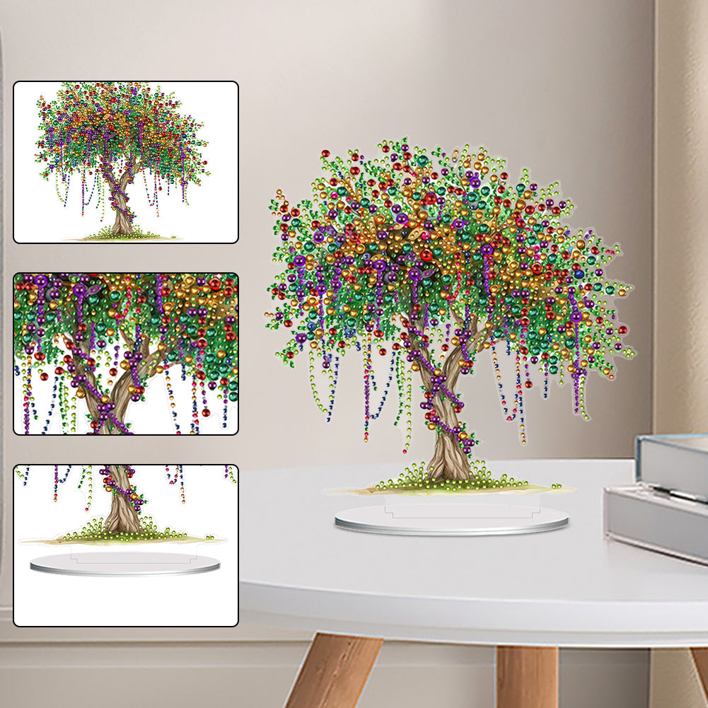 Acrylic Special Shaped Tree of Life DIY Diamond Art Tabletop Decor for Beginner