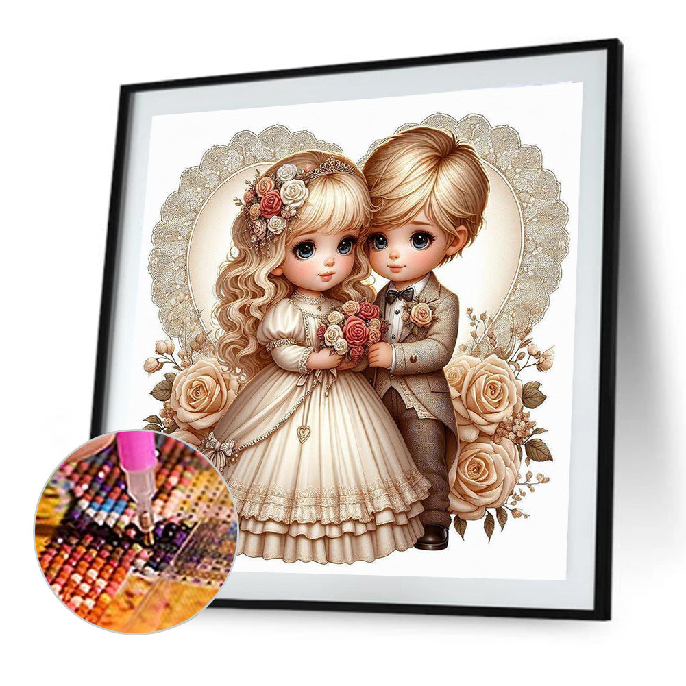 Valentine'S Day Couple - Full Round Drill Diamond Painting 40*40CM