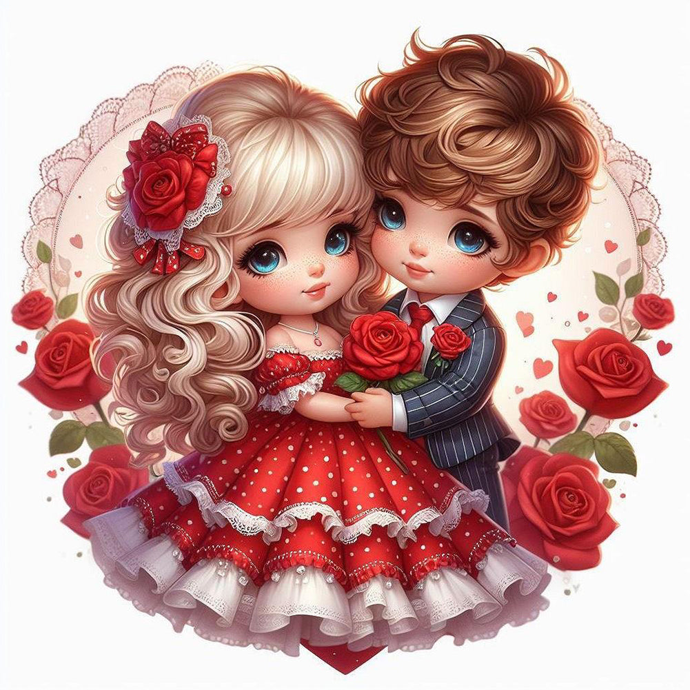 Valentine'S Day Couple - Full Round Drill Diamond Painting 40*40CM