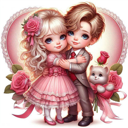 Valentine'S Day Couple - Full Round Drill Diamond Painting 40*40CM