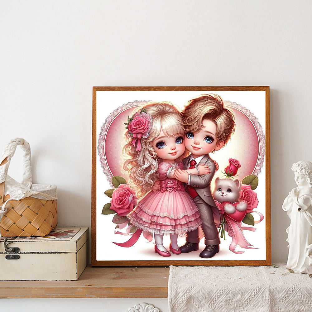 Valentine'S Day Couple - Full Round Drill Diamond Painting 40*40CM