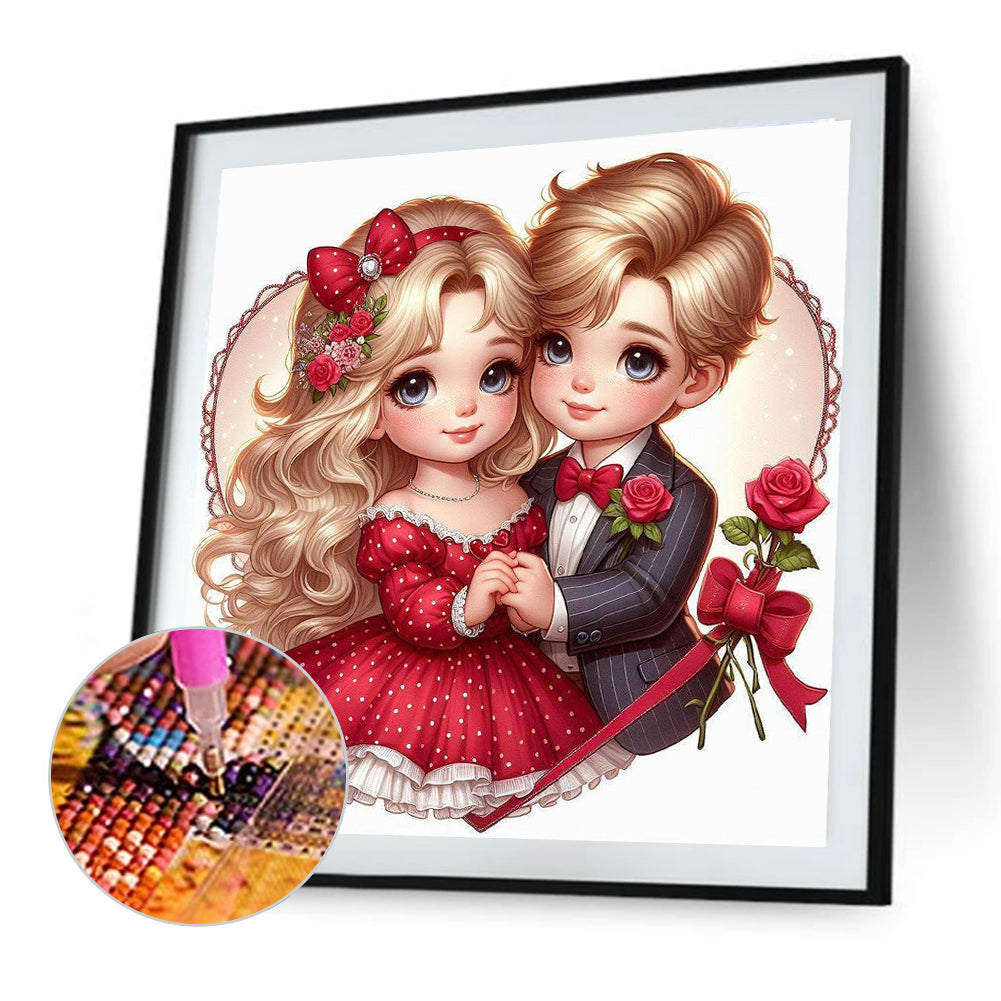 Valentine'S Day Couple - Full Round Drill Diamond Painting 40*40CM