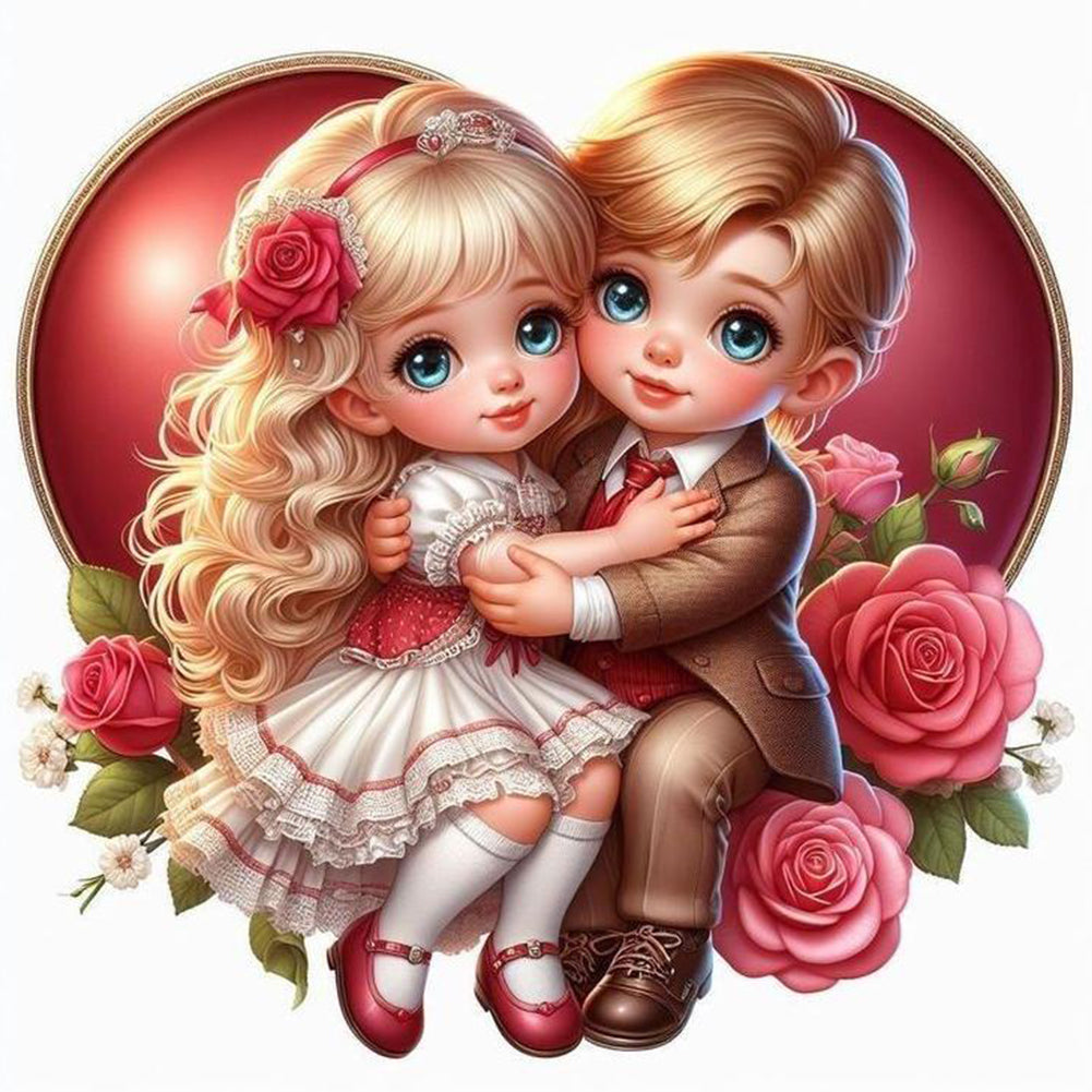 Valentine'S Day Couple - Full Round Drill Diamond Painting 40*40CM