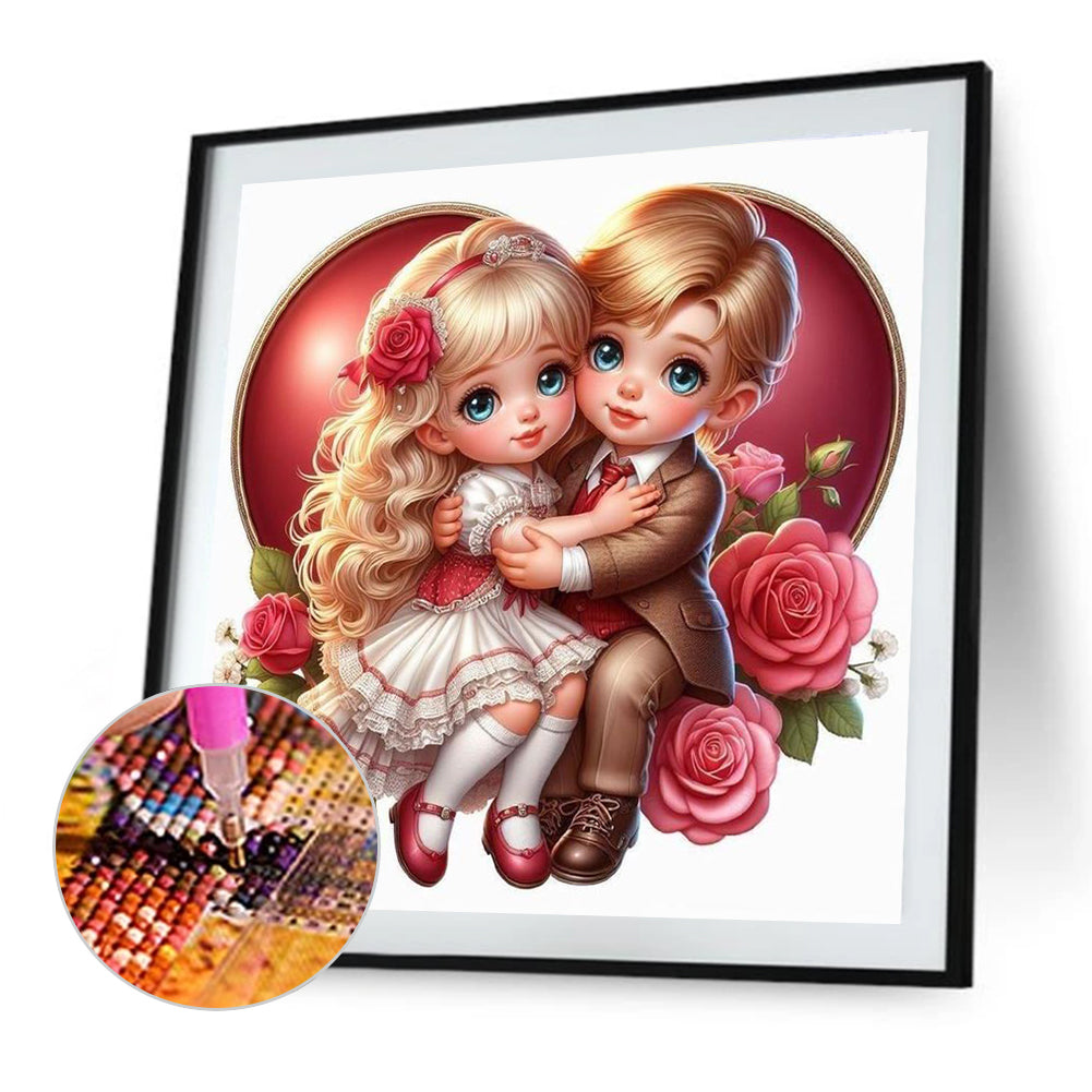 Valentine'S Day Couple - Full Round Drill Diamond Painting 40*40CM