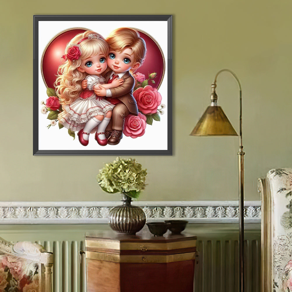Valentine'S Day Couple - Full Round Drill Diamond Painting 40*40CM