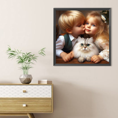 Childhood Sweethearts - Full Round Drill Diamond Painting 40*40CM