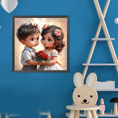 Childhood Sweethearts - Full Round Drill Diamond Painting 40*40CM