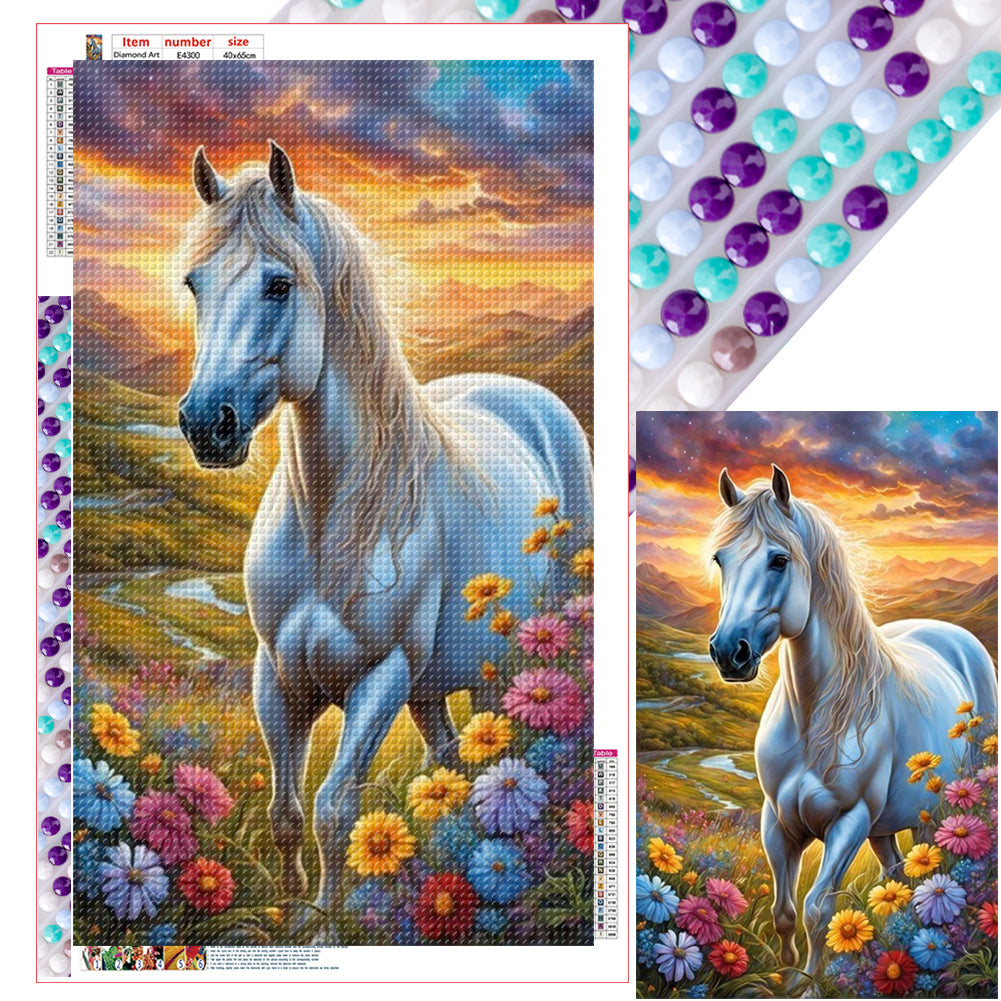 Horse - Full Round Drill Diamond Painting 40*65CM