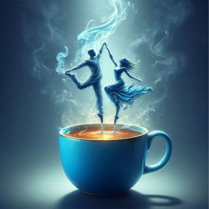 Dancer On Coffee - Full Round Drill Diamond Painting 40*40CM