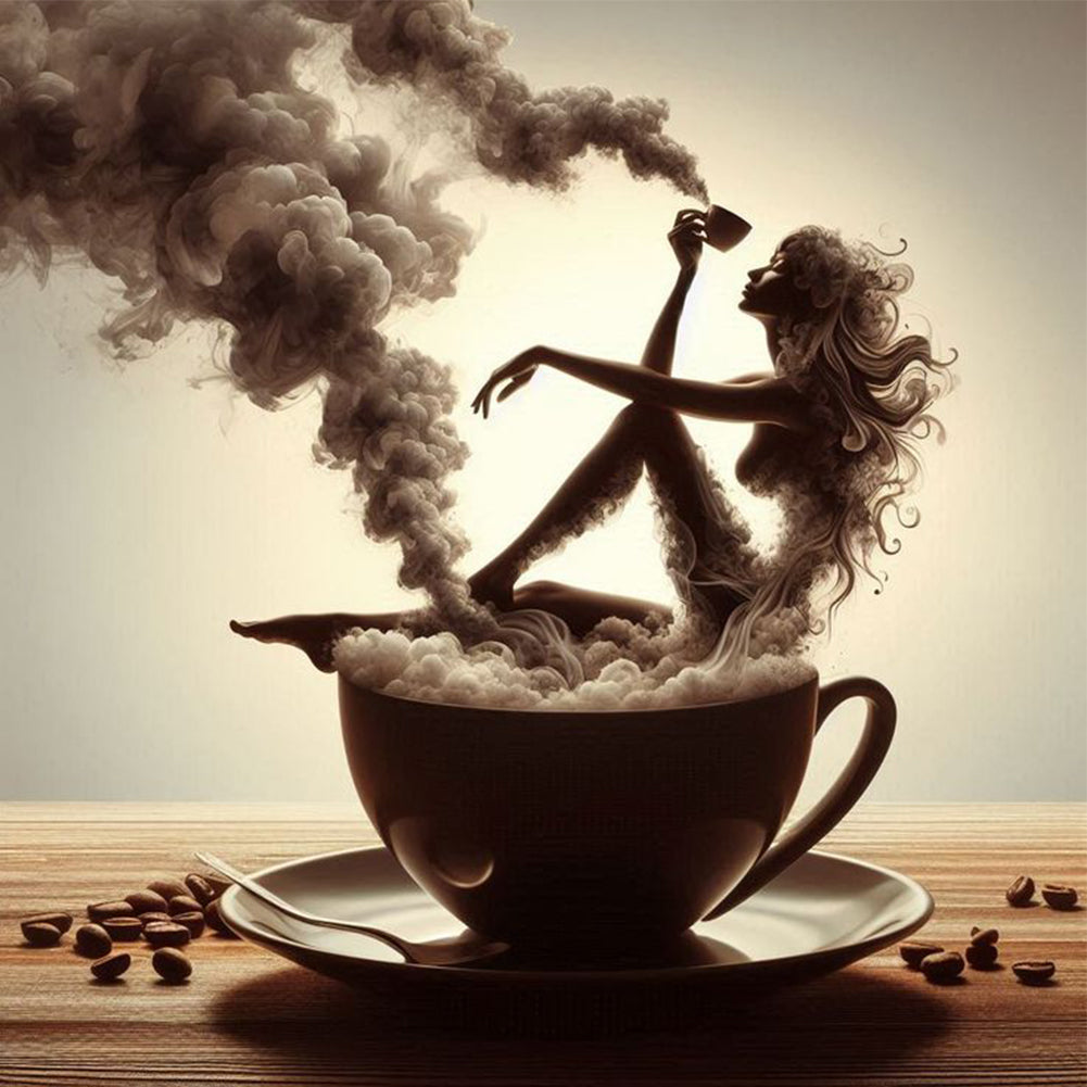 Dancer On Coffee - Full Round Drill Diamond Painting 40*40CM