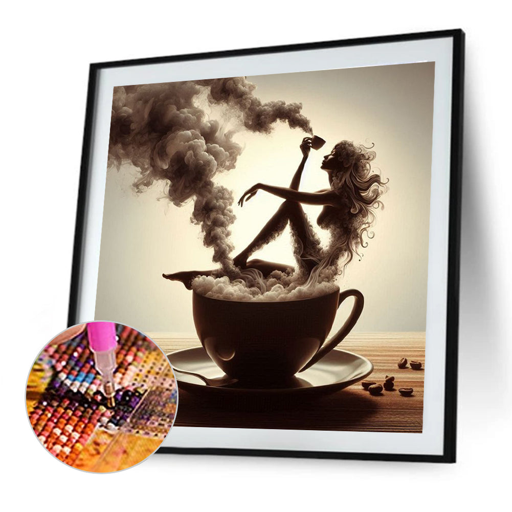 Dancer On Coffee - Full Round Drill Diamond Painting 40*40CM