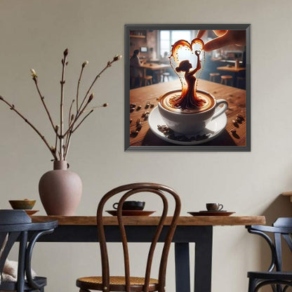 Dancer On Coffee - Full Round Drill Diamond Painting 40*40CM