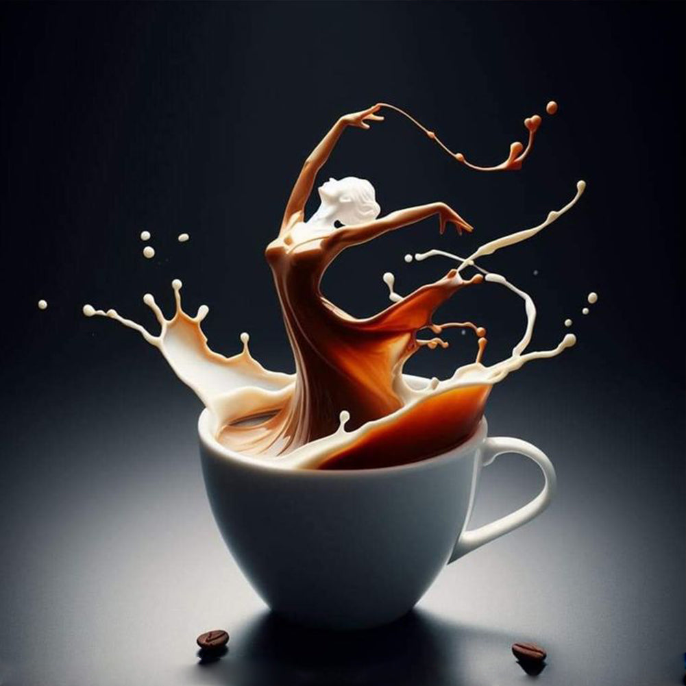Dancer On Coffee - Full Round Drill Diamond Painting 40*40CM