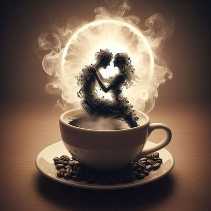 Dancer On Coffee - Full Round Drill Diamond Painting 40*40CM