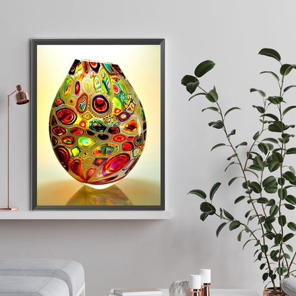 Spotted Vase - Full Round Drill Diamond Painting 30*40CM