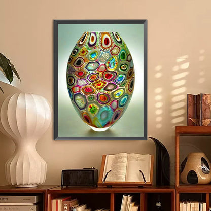 Polka Dot Vase - Full Round Drill Diamond Painting 30*40CM