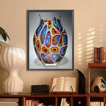 Pattern Vase - Full Round Drill Diamond Painting 30*40CM